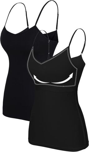 قميص قصير نسائي من V FOR CITY برقبة على شكل حرف V مع حمالة صدر على الرف، قمصان قطنية بقصة ضيقة، قمصان كامي للطبقات، قطعتان in Kuwait