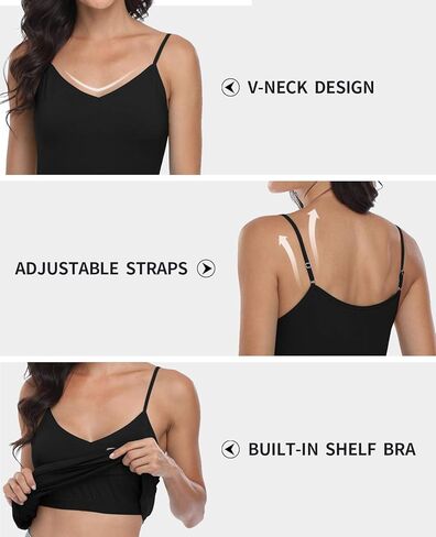 قميص قصير نسائي من V FOR CITY برقبة على شكل حرف V مع حمالة صدر على الرف، قمصان قطنية بقصة ضيقة، قمصان كامي للطبقات، قطعتان in Kuwait