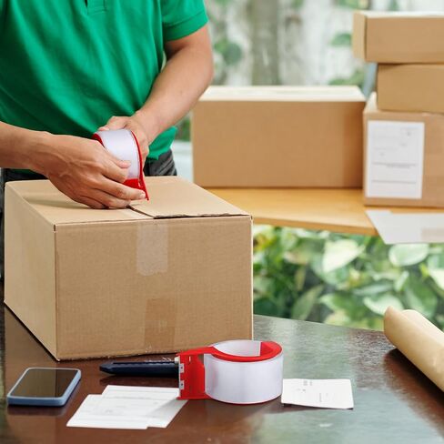 10 Pcs Packing Tape Dispenser Packaging Tape Hand Dispenser Refillable Dispenser for 1.88 Inches Wide Heavy Duty Packing Tape, Not Include Packaging Tape in Saudi Arabia
