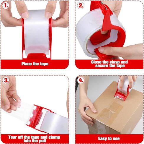 10 Pcs Packing Tape Dispenser Packaging Tape Hand Dispenser Refillable Dispenser for 1.88 Inches Wide Heavy Duty Packing Tape, Not Include Packaging Tape in Saudi Arabia