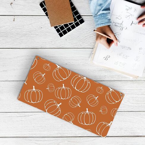 سقوط ديكور اليقطين، سقوط البرتقال اليقطين الخريف حصاد الشكر الخشب شنقا علامة اللوحة، سقوط الباب شماعات، سقوط الخريف جدار الباب شنقا الزينة للمنزل، 12x6 بوصة in Kuwait