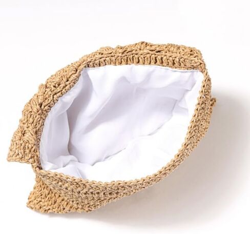 Straw Bag Women's Handwoven Envelope Style Summer Beach Purse Chic and Woven Wallet (TROY), Brown in Saudi Arabia
