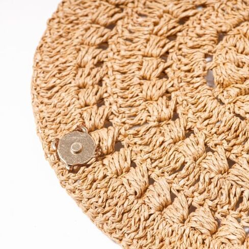 Straw Bag Women's Handwoven Envelope Style Summer Beach Purse Chic and Woven Wallet (TROY), Brown in Saudi Arabia