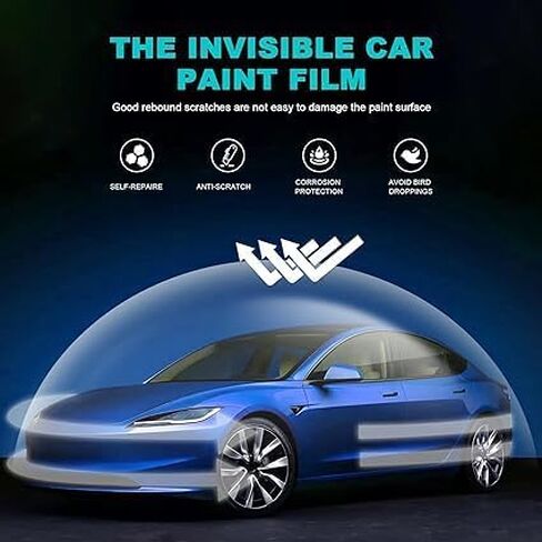 for Tesla Model Y 2020-2023 PPF Precut Gloss Clear 8.5Mil Car Paint Protective Film Self Healing TPU HD Film Scratch Protector Exterior Accessories (Front Bars + Headlights 7Pcs) in Saudi Arabia