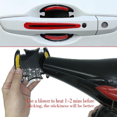 ملصقات عاكسة لمقبض باب السيارة من WindCar، مقبض باب تلقائي عالمي، غطاء حماية للخدش، وسادة غشاء واقية مع شرائط عاكسة للسلامة، 8 عبوات (اللون الأزرق) in Kuwait