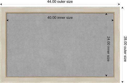 Amanti Art Framed Magnetic Board (52 x 44) Parthenon Cream Magnet Board, Oversize Magnetic Bulletin Board for Office Decor, Mudroom, Kitchen or Organization Drop Zone from WI, USA in Kuwait