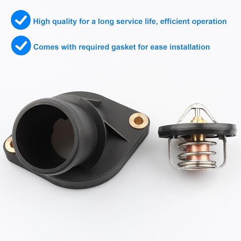 Thermostat Housing Assembly Replace 902-3312, 53020887AC Compatible with Dodge Jeep 3.7 4.7L - 2000-2010 Dakota, 2002-2010 Ram 1500, 1999-2010 Grand Cherokee, 2002-2012 Liberty, 00-09 Durango, More in Kuwait