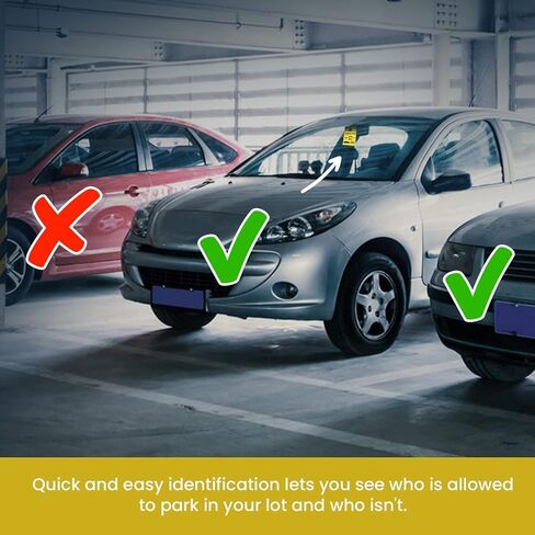 علامة تعليق تصريح وقوف السيارات MESS (001-500 مرقمة) علامات تعليق وقوف السيارات - علامات مواقف السيارات لموقف السيارات - تصريح وقوف السيارات المعلق - علامات السيارة المؤقتة لمرآة الرؤية الخلفية، الزجاج الأمامي 3 × 5 بوصة (أصفر) in Kuwait