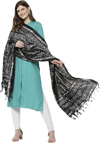 وشاح نسائي حريري مطبوع عليه زهور خالٍ من الخردل in Kuwait