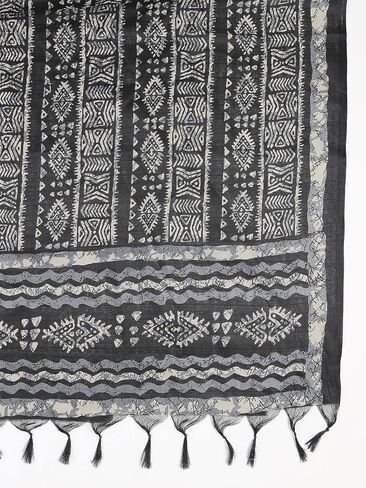 وشاح نسائي حريري مطبوع عليه زهور خالٍ من الخردل in Kuwait