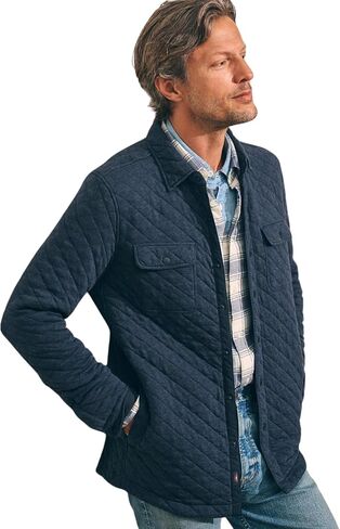 Faherty Men's Epic Quilted CPO Fleece in Saudi Arabia