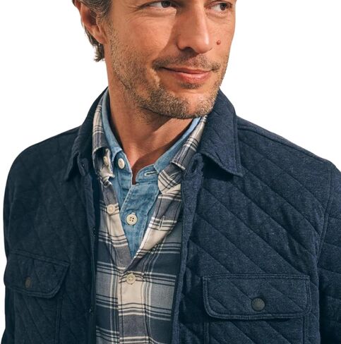Faherty Men's Epic Quilted CPO Fleece in Saudi Arabia