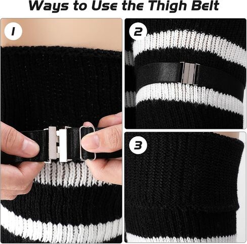 Plus Size Thigh High Socks for Thick Thighs, Extra Long Striped Thigh High Socks for Women in Saudi Arabia