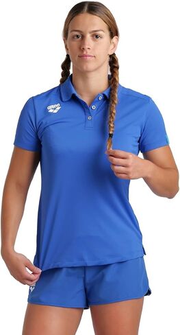ARENA Women's Team Solid Polo T-Shirt Short Sleeve Active Tee MaxDry Fabric Tailored Fit Athletic Top Gym Exercise Training in Saudi Arabia