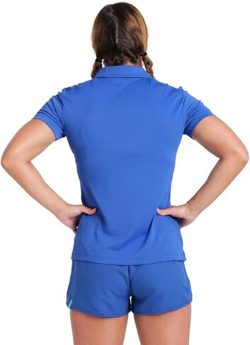 ARENA Women's Team Solid Polo T-Shirt Short Sleeve Active Tee MaxDry Fabric Tailored Fit Athletic Top Gym Exercise Training in Saudi Arabia