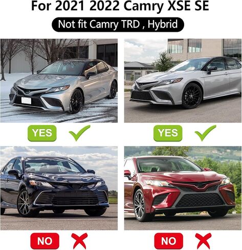 Daytime Running Lights For Toyota Camry 2021 2022 Tri-Colors DRL Front Fog Light Replacement with Amber Turn Signal / White Ice Blue LED, Black in Kuwait