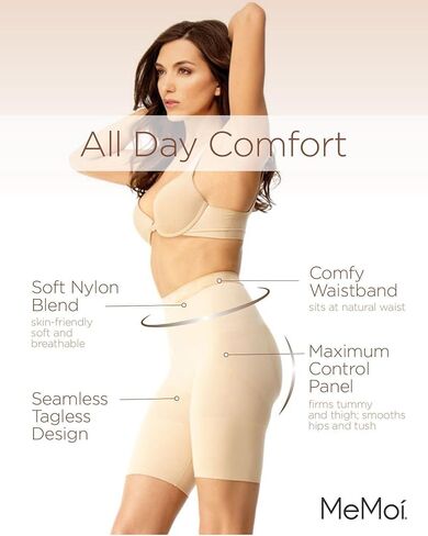 Thigh Shapewear Shorts, High Waisted Tummy Control Shorts - Sizes S to Q2 in Saudi Arabia