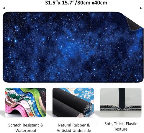 سجادة مكتب Starry Sky للوحة المفاتيح والماوس، حصيرة مكتب الكمبيوتر لسطح المكتب، لوحة ماوس كبيرة للمكتب، وسادات مكتبية أعلى المكاتب 15.7 بوصة × 31.5 بوصة in Kuwait