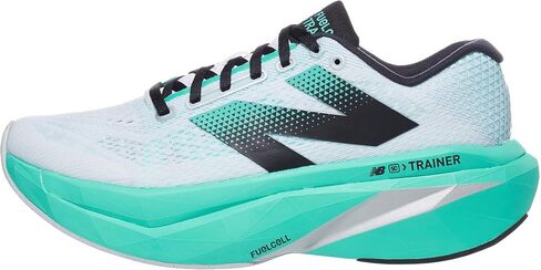 New Balance Men's FuelCell Supercomp Trainer V3 Running Shoe, White/Cyber Jade, 9.5 in Saudi Arabia