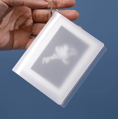 8 Pcs 3 inch Frosting Mini Photo Album- 2.5x3.5 inch Business Credit Card Holders- Small Hanging Photocard Holder - Photo Ornaments for Tree, Card Cases 18Page - 36 Card Pockets Collection Album Bulk in Kuwait