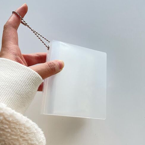 8 Pcs 3 inch Frosting Mini Photo Album- 2.5x3.5 inch Business Credit Card Holders- Small Hanging Photocard Holder - Photo Ornaments for Tree, Card Cases 18Page - 36 Card Pockets Collection Album Bulk in Kuwait