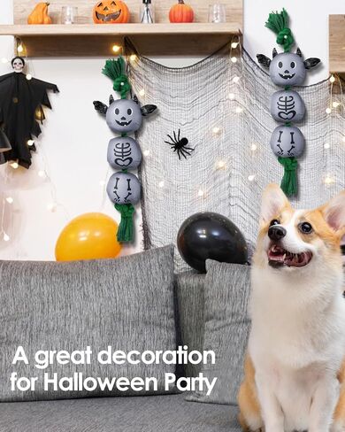Halloween Dog Toys, Funny Squeaky Dog Toys, Plush Stuffed Dog Toys for Small Medium Large Dogs, Puppy Chew Toys for Teething, Dog Rope Toys, Dog Toys for Boredom, Entertaining - Bat in Saudi Arabia