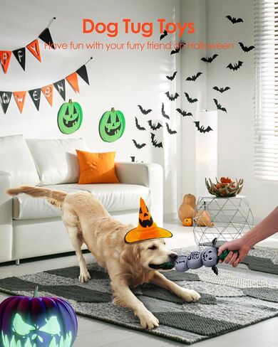 Halloween Dog Toys, Funny Squeaky Dog Toys, Plush Stuffed Dog Toys for Small Medium Large Dogs, Puppy Chew Toys for Teething, Dog Rope Toys, Dog Toys for Boredom, Entertaining - Bat in Saudi Arabia