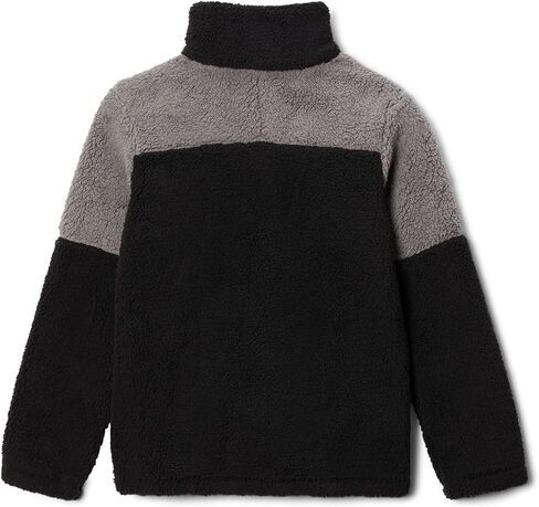 Columbia Youth Boys Rugged Ridge III Sherpa Half Zip, Black/City Grey, X-Small in Saudi Arabia