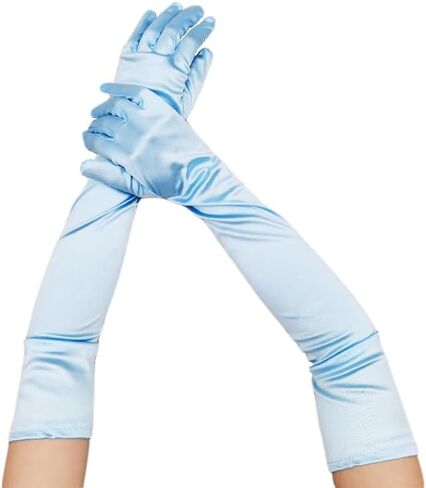 Women Long Opera Party Gloves 1920s Satin Gloves Costumes Stretchy Adult Size Elbow Length Bridal Wedding in Kuwait