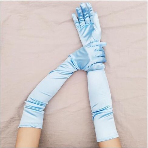 Women Long Opera Party Gloves 1920s Satin Gloves Costumes Stretchy Adult Size Elbow Length Bridal Wedding in Kuwait