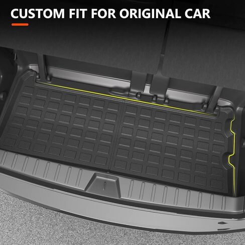 powoq Trunk Mat Compatible with 2021-2024 Toyota Sienna 3rd Row Cargo Liner TPE Rear Trunk Liner Mat Replacement for 2021 2022 2023 2024 Toyota Sienna Accessories(Trunk Mat) in Saudi Arabia