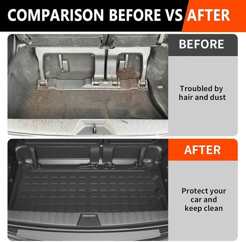 powoq Trunk Mat Compatible with 2021-2024 Toyota Sienna 3rd Row Cargo Liner TPE Rear Trunk Liner Mat Replacement for 2021 2022 2023 2024 Toyota Sienna Accessories(Trunk Mat) in Saudi Arabia