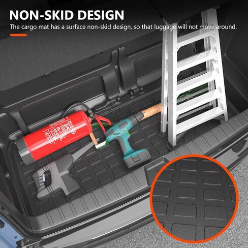 powoq Trunk Mat Compatible with 2021-2024 Toyota Sienna 3rd Row Cargo Liner TPE Rear Trunk Liner Mat Replacement for 2021 2022 2023 2024 Toyota Sienna Accessories(Trunk Mat) in Saudi Arabia