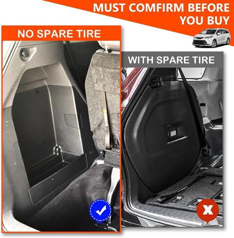 powoq Trunk Mat Compatible with 2021-2024 Toyota Sienna 3rd Row Cargo Liner TPE Rear Trunk Liner Mat Replacement for 2021 2022 2023 2024 Toyota Sienna Accessories(Trunk Mat) in Saudi Arabia