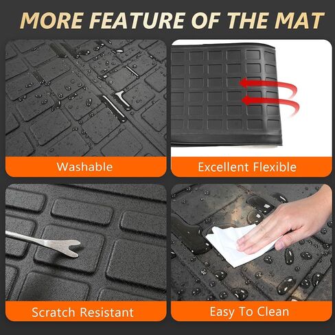 powoq Trunk Mat Compatible with 2021-2024 Toyota Sienna 3rd Row Cargo Liner TPE Rear Trunk Liner Mat Replacement for 2021 2022 2023 2024 Toyota Sienna Accessories(Trunk Mat) in Saudi Arabia