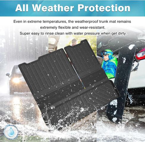 بطانة Mixsuper Cargo لسيارة شيفروليه تاهو 2015-2020، حصيرة صندوق السيارة لملحقات Chevy Tahoe بطانة حقيبة السيارة الخلفية باللون الأسود in Kuwait
