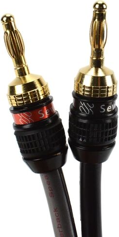 Sewell Deadbolt Terminated Speaker Wire, 3 ft, 259 Strand, 12 AWG Pure Copper, OFC, Deadbolt Banana Plugs SW-32980-3 in Kuwait