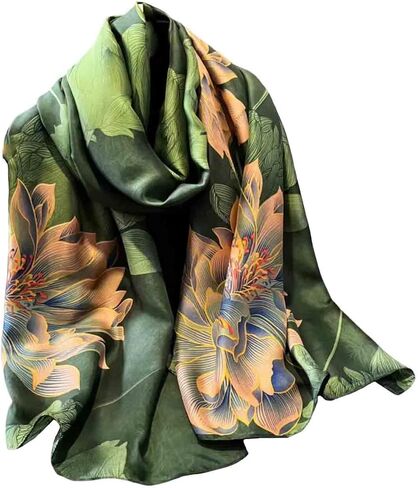Acotavie Scarfs for Women Dressy Fashion Scarves Long Floral Pattern Scarf Lightweight Sunscreen Shawls in Saudi Arabia
