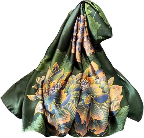 Acotavie Scarfs for Women Dressy Fashion Scarves Long Floral Pattern Scarf Lightweight Sunscreen Shawls in Saudi Arabia