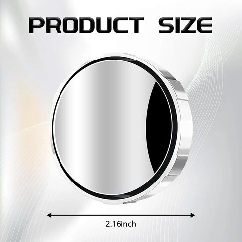 Blind Spot Mirrors 2 Pack, Suction Cup Car Convex Blind Spot Mirror, 360° Wide Angle HD Car Side View Blindspot Mirror, Automotive Exterior Accessories Rear View Mirror for Car SUV Truck (White) in Saudi Arabia