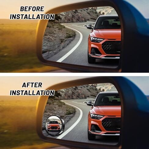 Blind Spot Mirrors 2 Pack, Suction Cup Car Convex Blind Spot Mirror, 360° Wide Angle HD Car Side View Blindspot Mirror, Automotive Exterior Accessories Rear View Mirror for Car SUV Truck (White) in Saudi Arabia