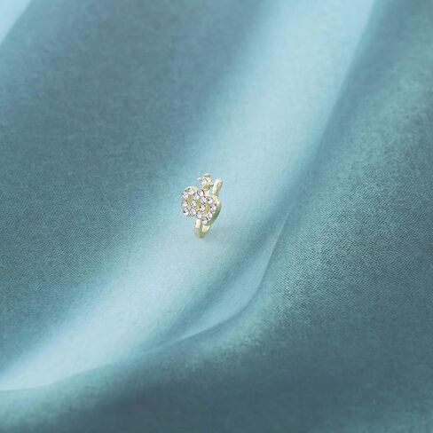 Vintage Crystal Crown Nose Ring Rhinestone Crown Nose Cuff Cz Copper African Nose Ring Fake Non Pierced Nose Ring Jewelry for Women in Saudi Arabia