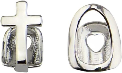 2 Pcs Iced Out Teeth Grillz for Hip Hop Grills for Your Teeth Top and Bottom, Rapper Costume Cosplay Teeth Jewelry and Accessories - for Parties Raves Discos Clubs Halloween in Saudi Arabia