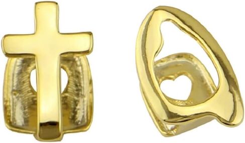 2 Pcs Iced Out Teeth Grillz for Hip Hop Grills for Your Teeth Top and Bottom, Rapper Costume Cosplay Teeth Jewelry and Accessories - for Parties Raves Discos Clubs Halloween in Saudi Arabia