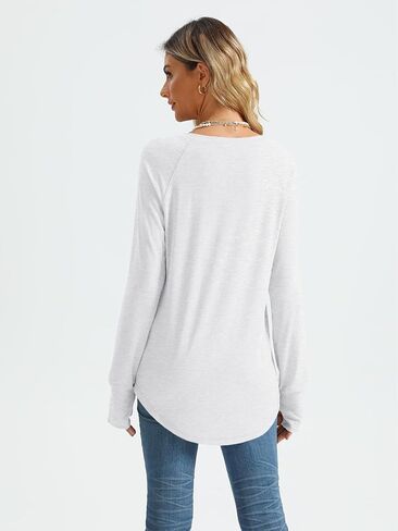 AUTOMET Womens Long Sleeve Shirts Crew Neck Casual Tshirts Fall Fashion Tops Loose Fit Lightweight Y2k Outfits Clothes in Saudi Arabia