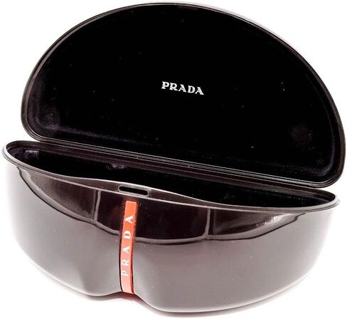 Prada Sport Gloss Black Large Sunglass Eyeglass Case + Bundle with eSHADES Luxury Eyewear Kit in Saudi Arabia