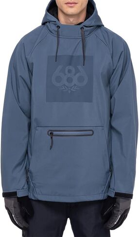 686 Men's Waterproof Hoody - Winter Sweatshirt with Attached Facemask & Kangaroo Pouch Pocket - Water & Weather Resistant in Saudi Arabia