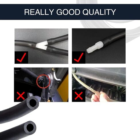 12 PCS Car Windshield Washer Hose, 13.12Ft Rubber Connected Water Pump Nozzle with Y/I/T Connector Hose, Universal Car Replacement Cleaning Accessory, Suitable for Most Car Models (Black) in Saudi Arabia