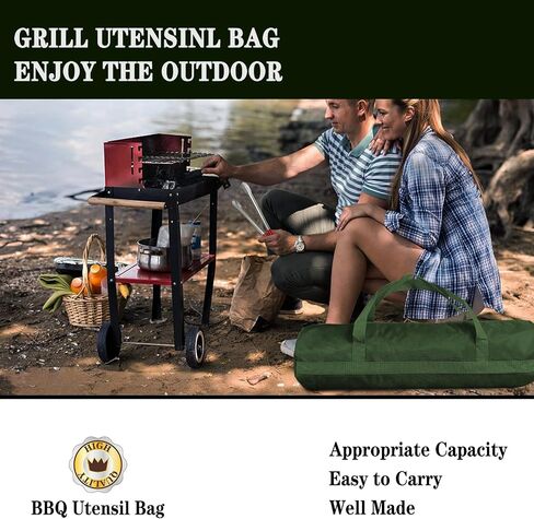 Grill Accessories Storage, Grill Tools Storage Bag for Outdoor Grilling, Grill Tools Storag, Thickened Oxford Cloth Grill Bag, Great Gifts for Men in Saudi Arabia