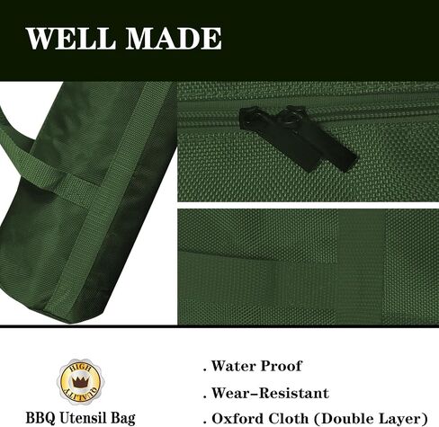 Grill Accessories Storage, Grill Tools Storage Bag for Outdoor Grilling, Grill Tools Storag, Thickened Oxford Cloth Grill Bag, Great Gifts for Men in Saudi Arabia